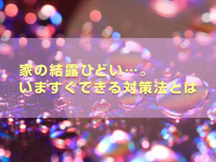 家の結露がひどい…。でもこれで解決！いますぐできる対策法とは