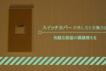 手軽なスイッチカバーの外し方と交換方法。気軽な部屋の模様替えを！