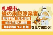 【蜂の巣・スズメバチ駆除】札幌市の業者比較｜おすすめ業者５選