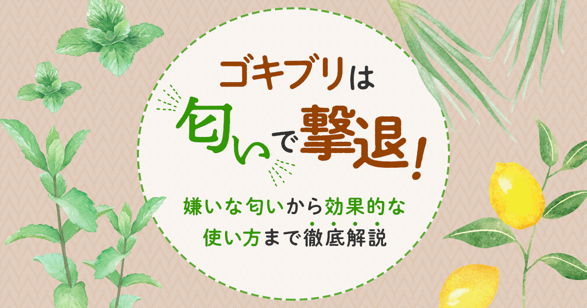 ゴキブリは匂いで撃退！嫌いな匂いから効果的な使い方まで徹底解説