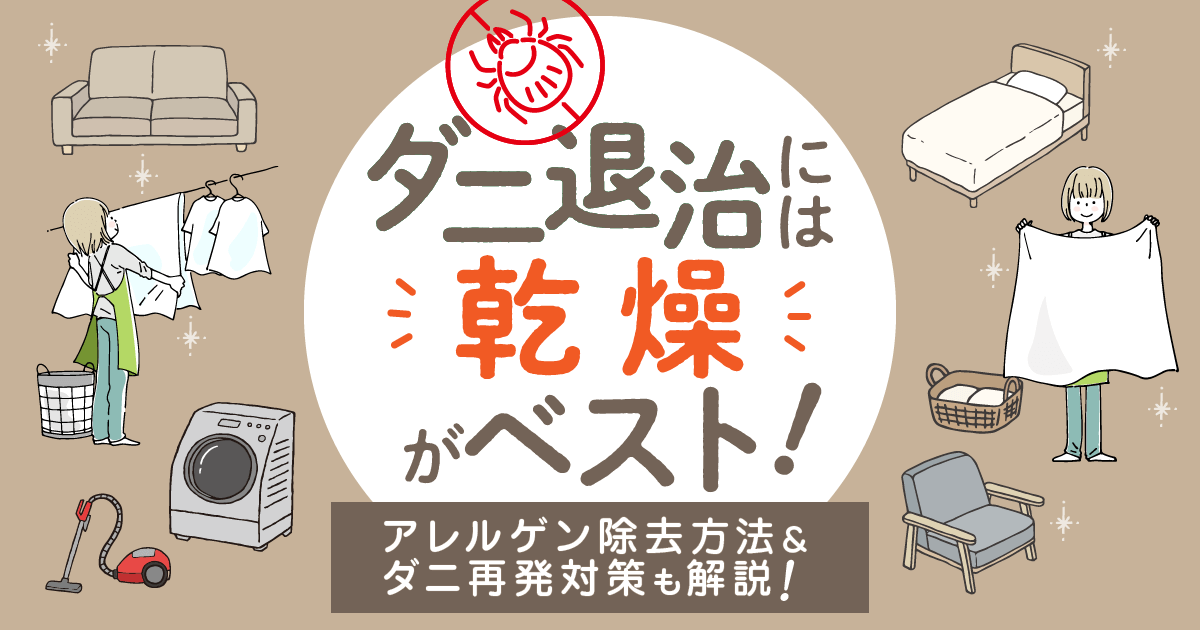 ダニを退治する方法は乾燥がベスト